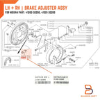 Brake Adjuster for Datsun Ute 520 620 720, Nissan Cefiro A321