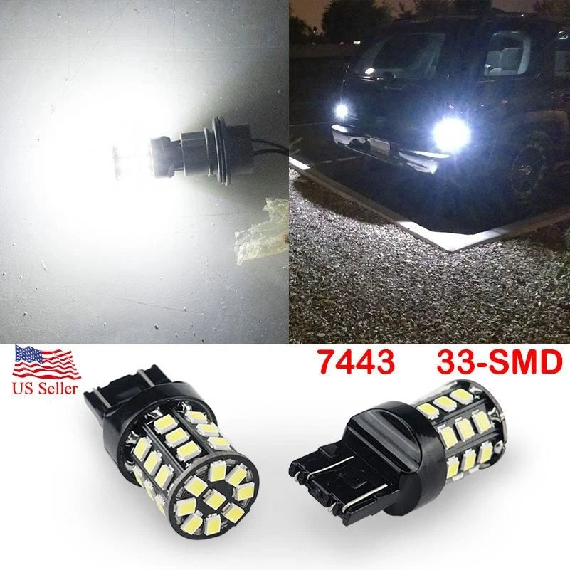 2X 7443 LED Back Up Light Bulbs for Make Model