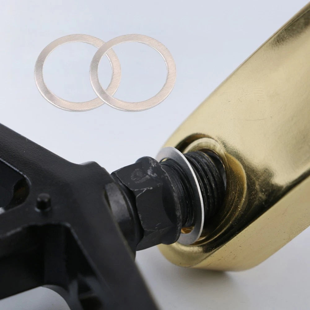 10Pcs Aluminum Bicycle Pedal Spacer Washers for Crank Cycling