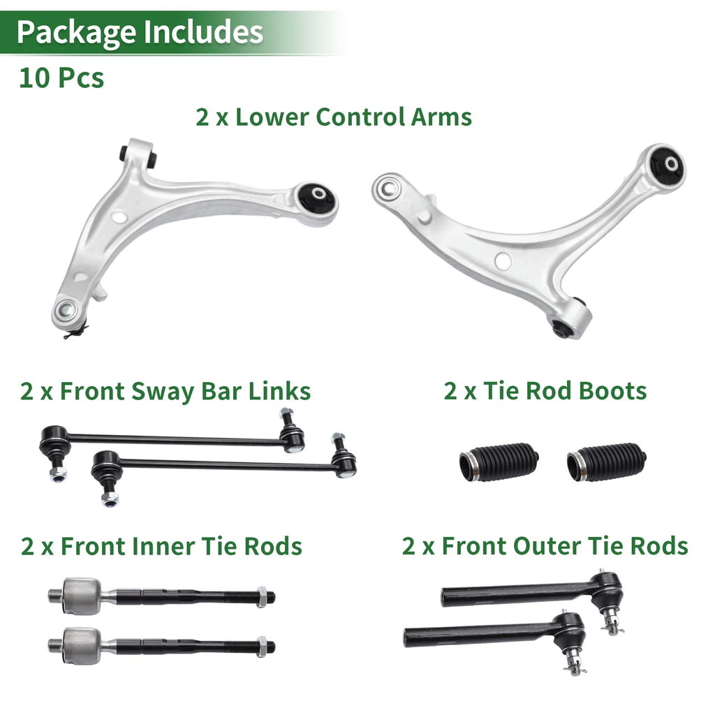 10pcs Control Arm Front Suspension Kit for Honda Odyssey (2005–2010) No.K750304
