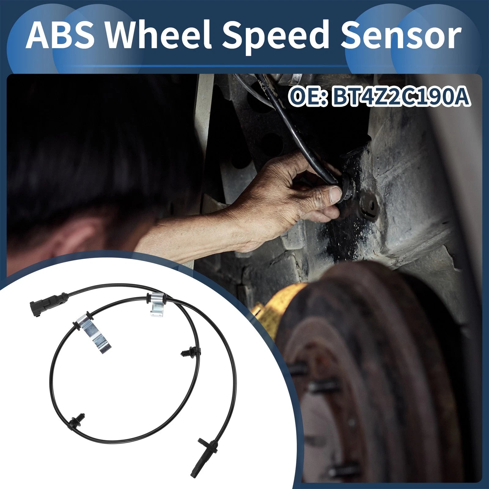 ABS Wheel Speed Sensor for Ford Edge (2015–2023) No.BT4Z2C190A FWD Rear Right