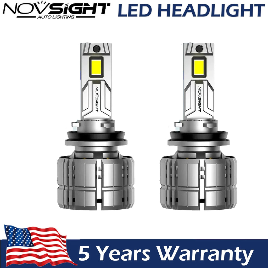 H11 H8 H9 LED Headlight Bulbs for NOVSIGHT (200W, 40000LM)