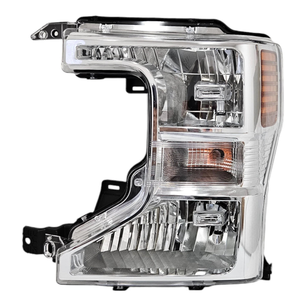 Driver Halogen Headlight Chrome LH for Ford Super Duty F250/F350/F450 (2020–2022)