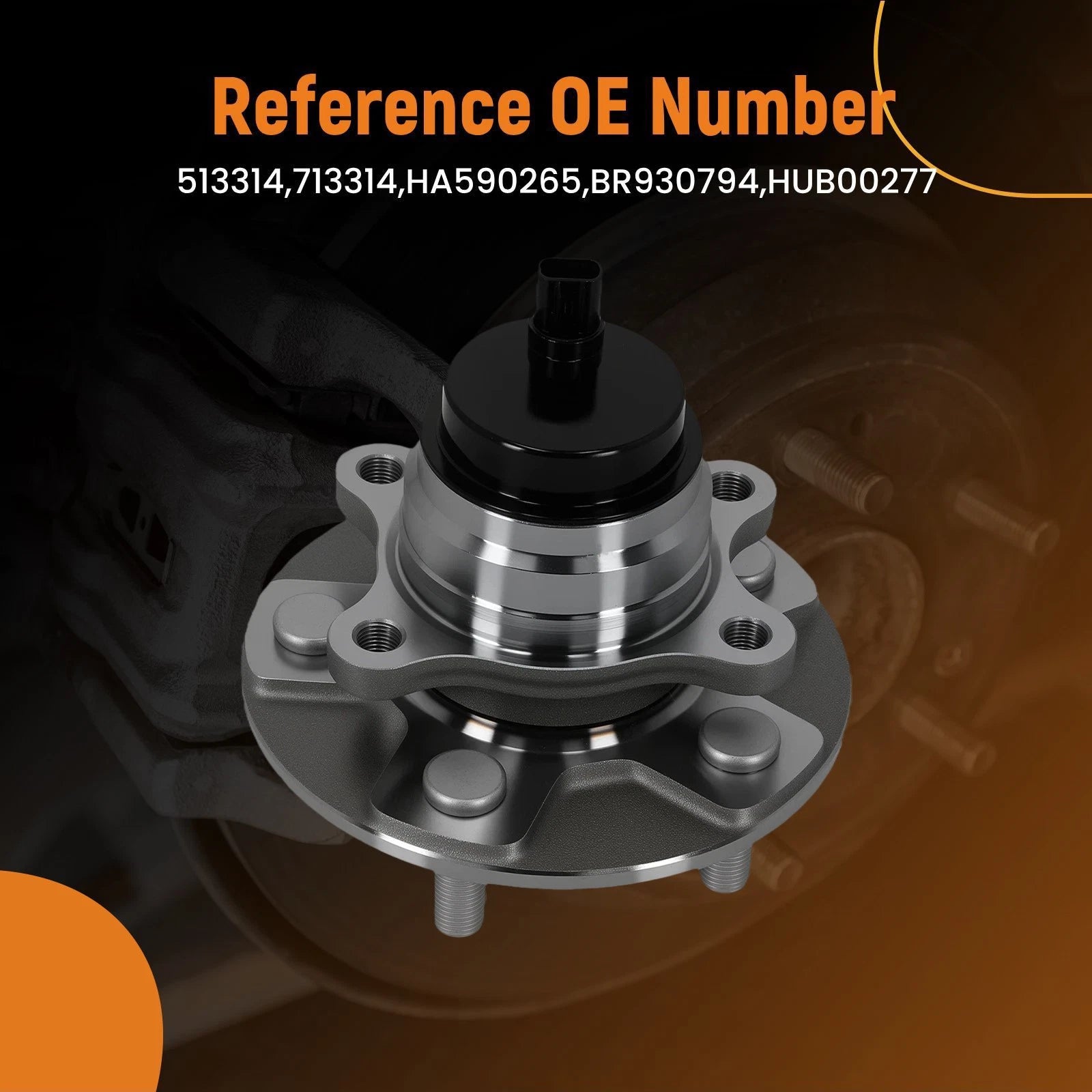 Front RH Wheel Hub for Lexus LS460 (2007–2017) 513314 5-Bolt ABS