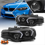 Amber LED Sequential Turn Signal Projector Headlights for Kenworth T880 (2019–2024)