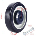 20pcs 5" Shopping Cart Wheels Kit with Axles & Bolts Replacement Caster