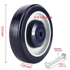 20pcs 5" Shopping Cart Wheels Kit with Axles & Bolts Replacement Caster