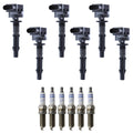 Set of 6 Ignition Coils & Spark Plugs for Mercedes C280 (203.054)