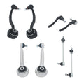 Set of 8 Front Control Arm Sway Bar Outer Tie Rod Ends for Mercedes-Benz CLK550 (2007–2009)