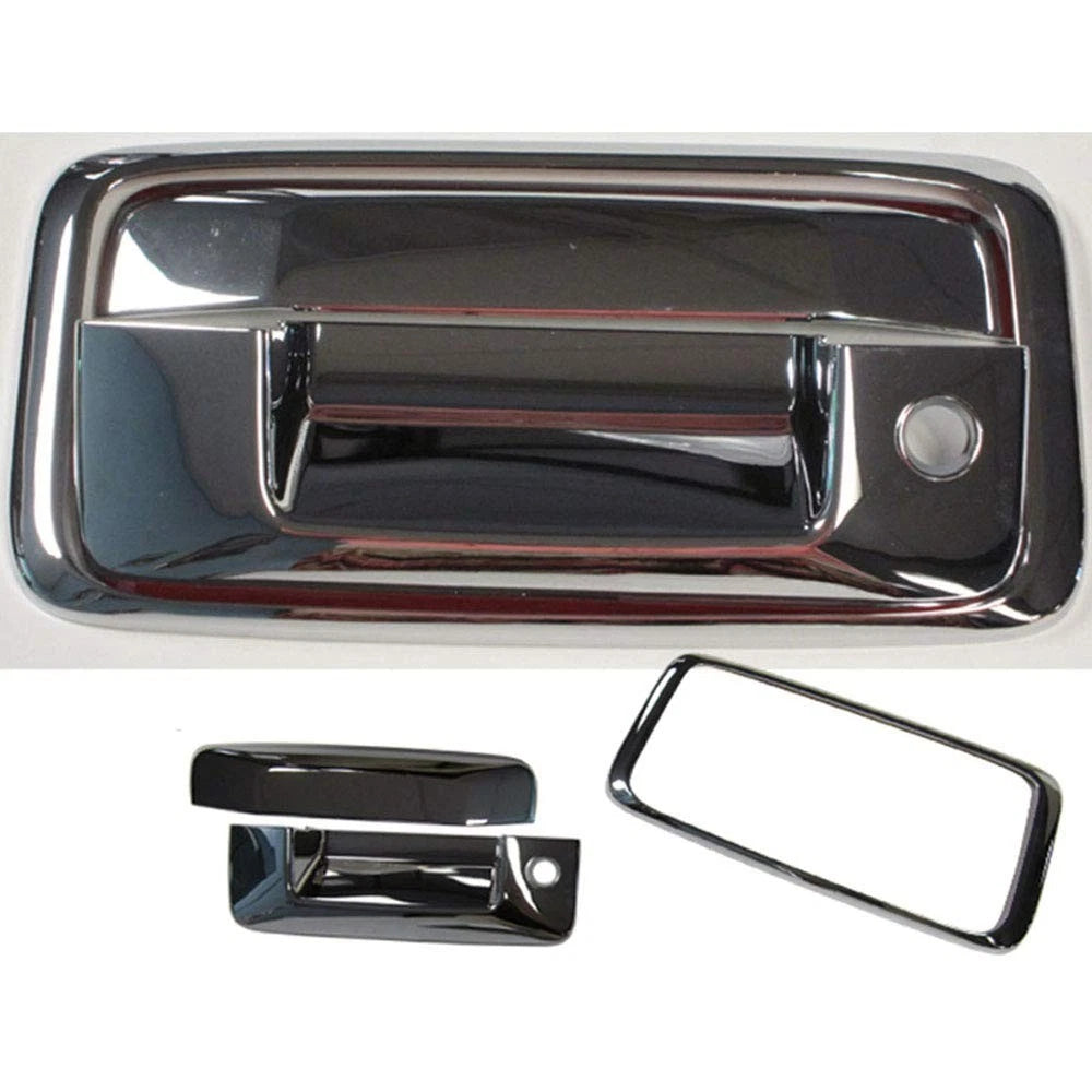 Luxury Chrome Tailgate Handle Cover Without Camera for Chevy Silverado (2014–2018)