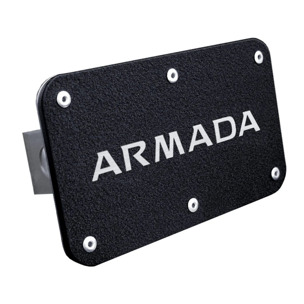 Textured Black Stainless Steel Class 2 Trailer Hitch Plug for Nissan Armada