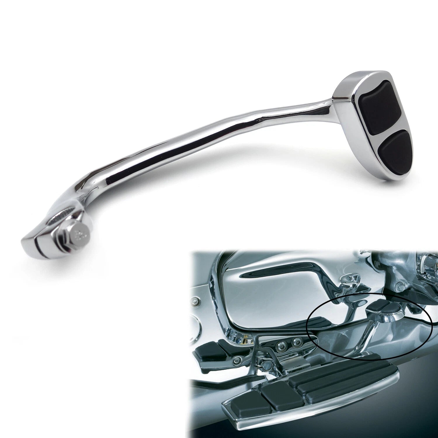 Chrome Brake Lever Pedal w/ Arm for Honda Goldwing (Replace #4038)