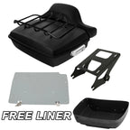 Matte Chopped Trunk Backrest Mount Rack Plate for Harley Touring (2014–2023)