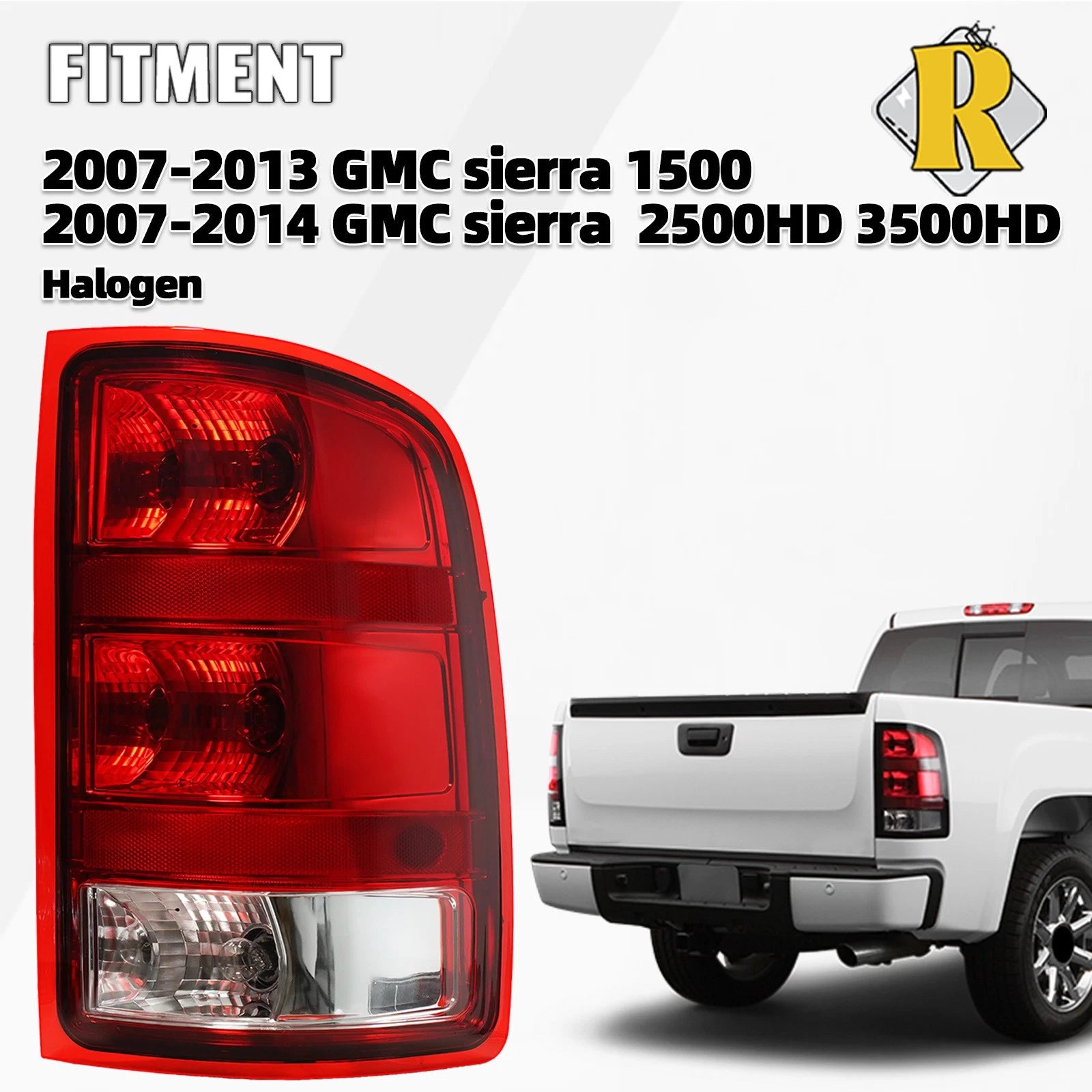 Tail Light Brake Lamp RH for GMC Sierra 1500 2500HD 3500HD (2007–2013)