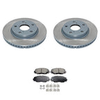 Front Rotors & Akebono ProACT Brake Pads Kit for HS250h, Prius V, RAV4 (2010–2018)