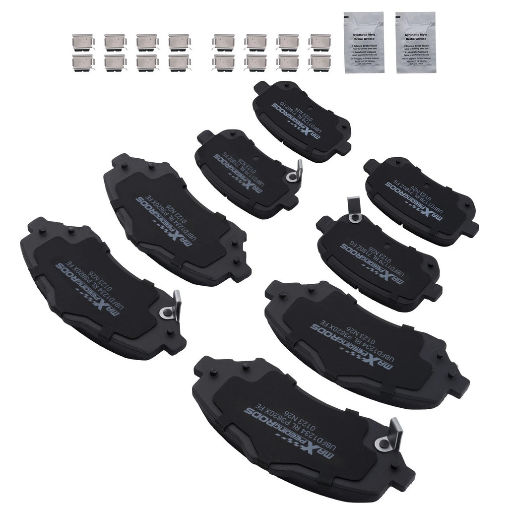 8pcs Brake Pads Kit for Dodge Grand Caravan/Journey (2008–2012)