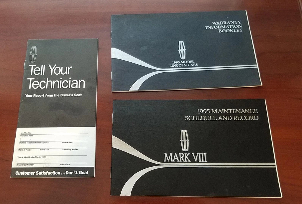 Owners Manual Inserts Collection for Lincoln Mark VIII (1995)