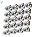 Set of 20 Chrome Lug Nut Covers for Semi Truck (Push-On, 33mm)