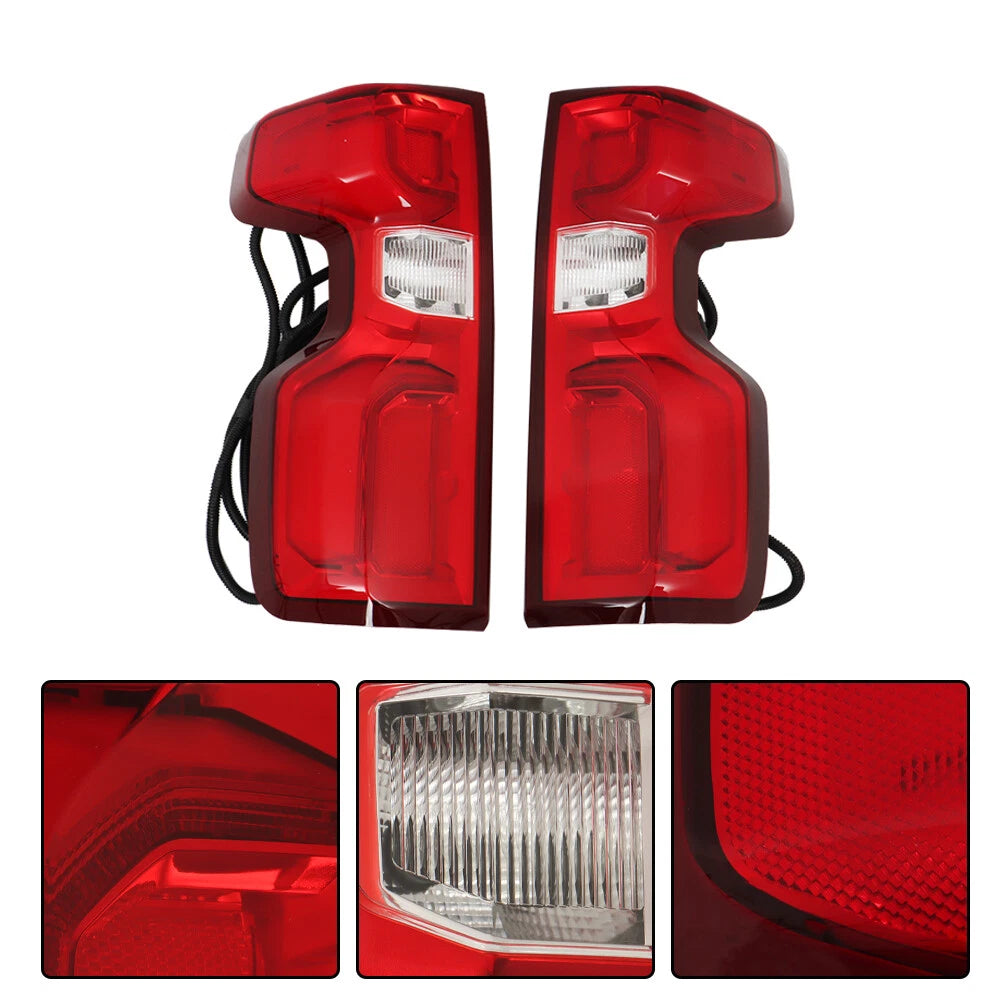 Tail Lights Assembly for Chevy Silverado 1500 (2019–2023) Red LED Left+Right