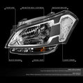 Headlight Lamp Pair for Kia Soul (2010–2011) Black Housing Clear Corner