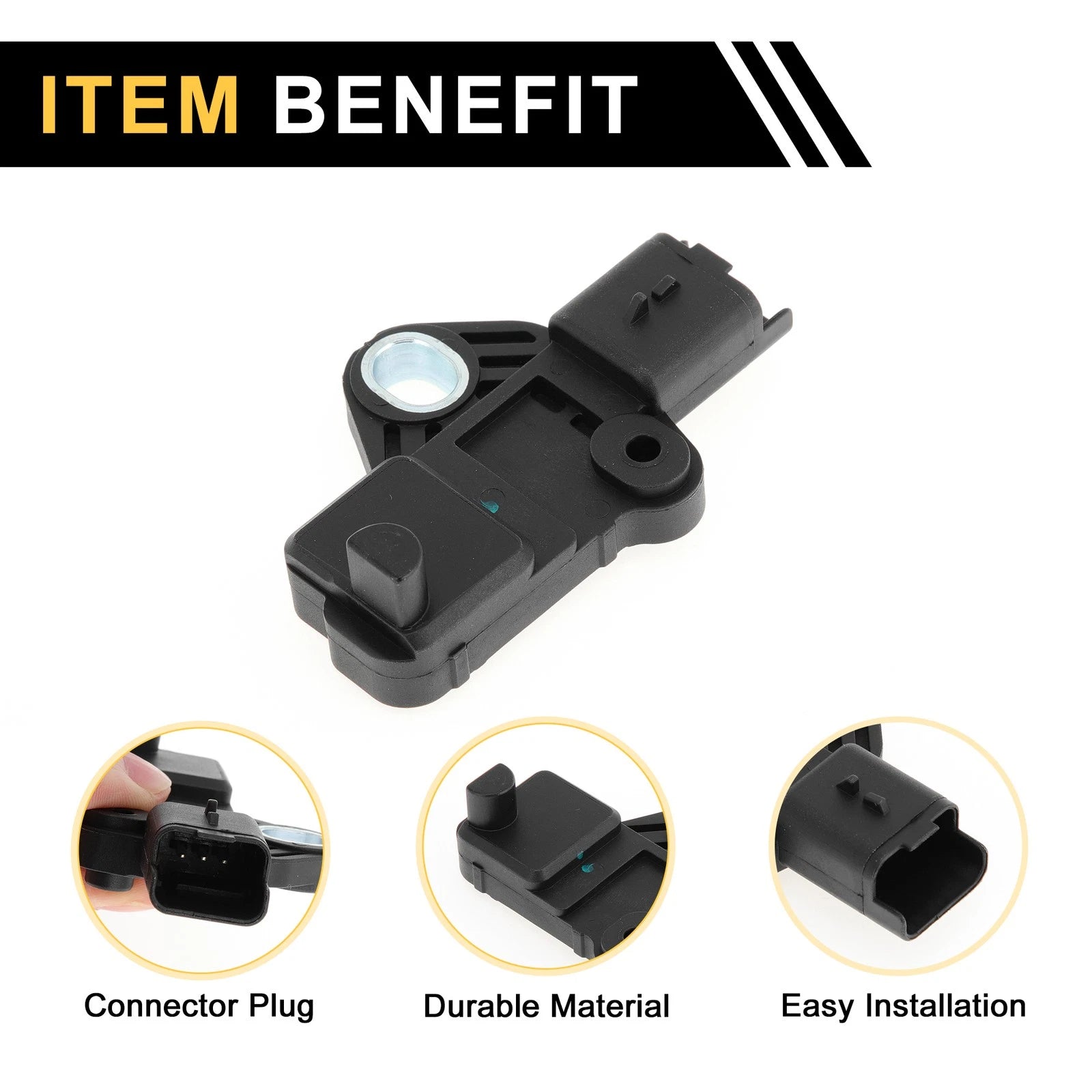 1 Pc Crankshaft Position Sensor No.9664893880 for Ford Kuga (2008–2010)