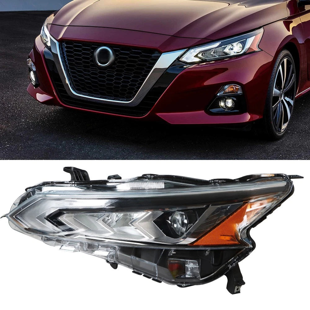 LED Headlight Assembly for Nissan Altima (2019–2020) - Driver Left Side, Chrome