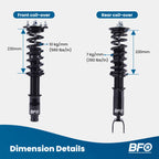 BFO Coilovers for Honda Accord (2008–2012) Adjustable Height Shocks Springs