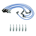 NGK Wire Set & 6 V-Power Spark Plugs for Mazda B3000 (2001)
