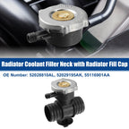 Set of 1 Radiator Coolant Filler Neck with Cap for Dodge Durango 