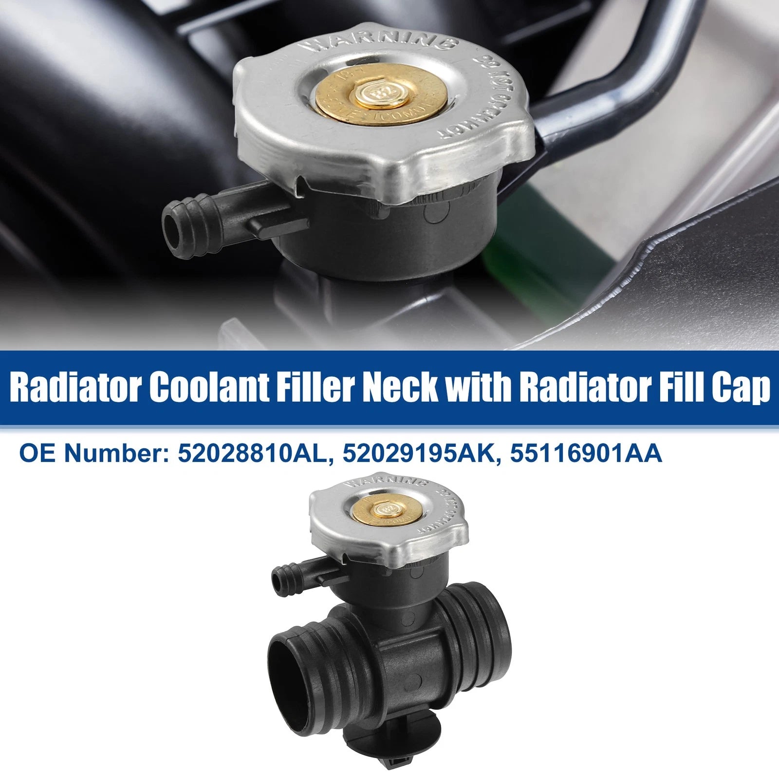 Set of 1 Radiator Coolant Filler Neck with Cap for Dodge Durango 