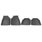 4 Pcs Universal Front Rear Heel Pad Carpet Floor Mats for Car Truck