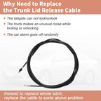 Trunk Release Cable No.6460712860 for Toyota Corolla (2009–2013)