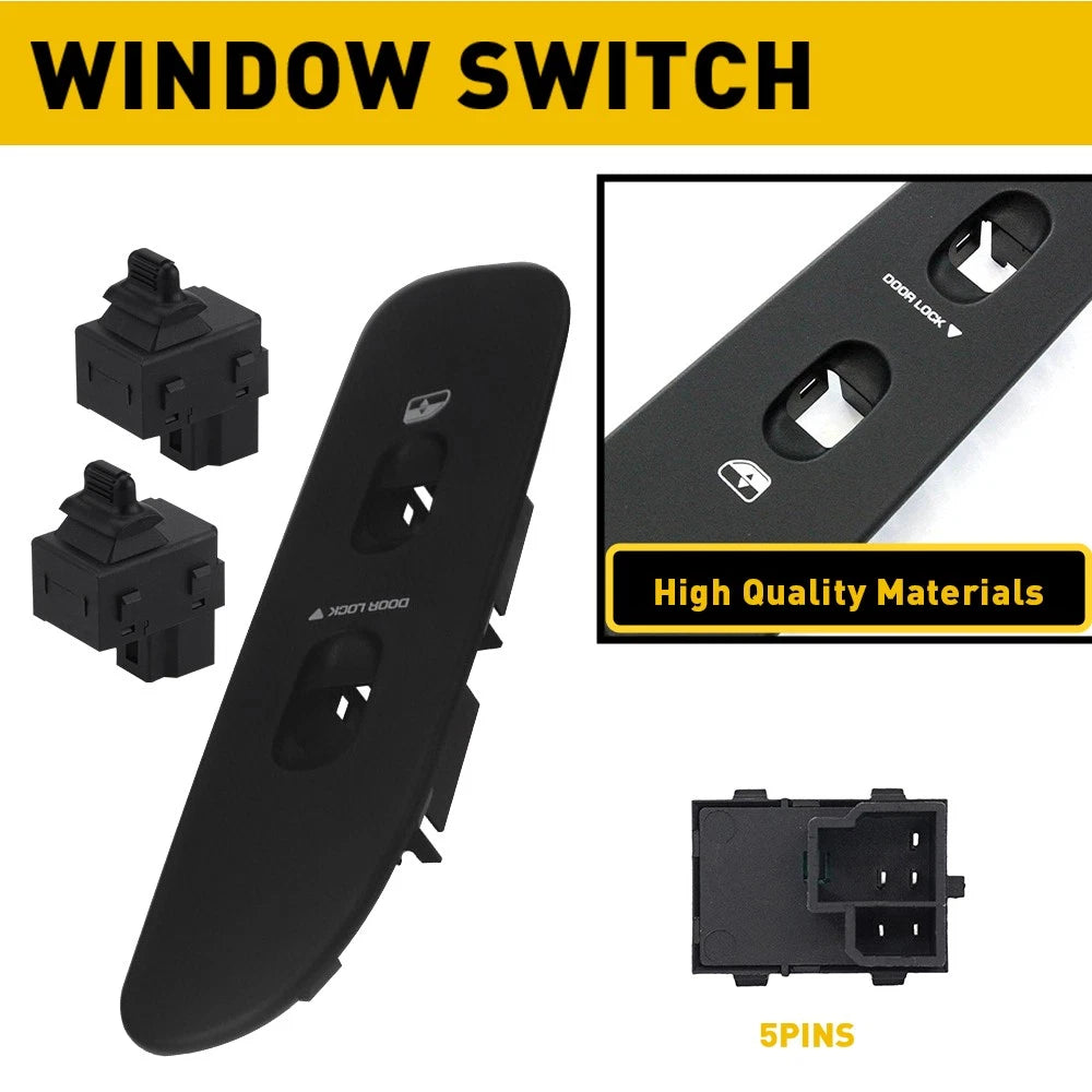 Passenger Window Switch & Bezel for Dodge Ram 1500 2500 3500 (2003–2005)
