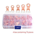 70PCS Copper Open Wire Crimp Terminals Kit for Automotive (OT 10A 20A 30A 40A 50A)