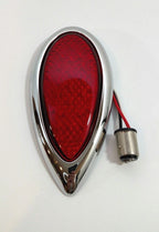 LED Tail Light Assembly Chrome Flush Bezel for Ford 1938–1939