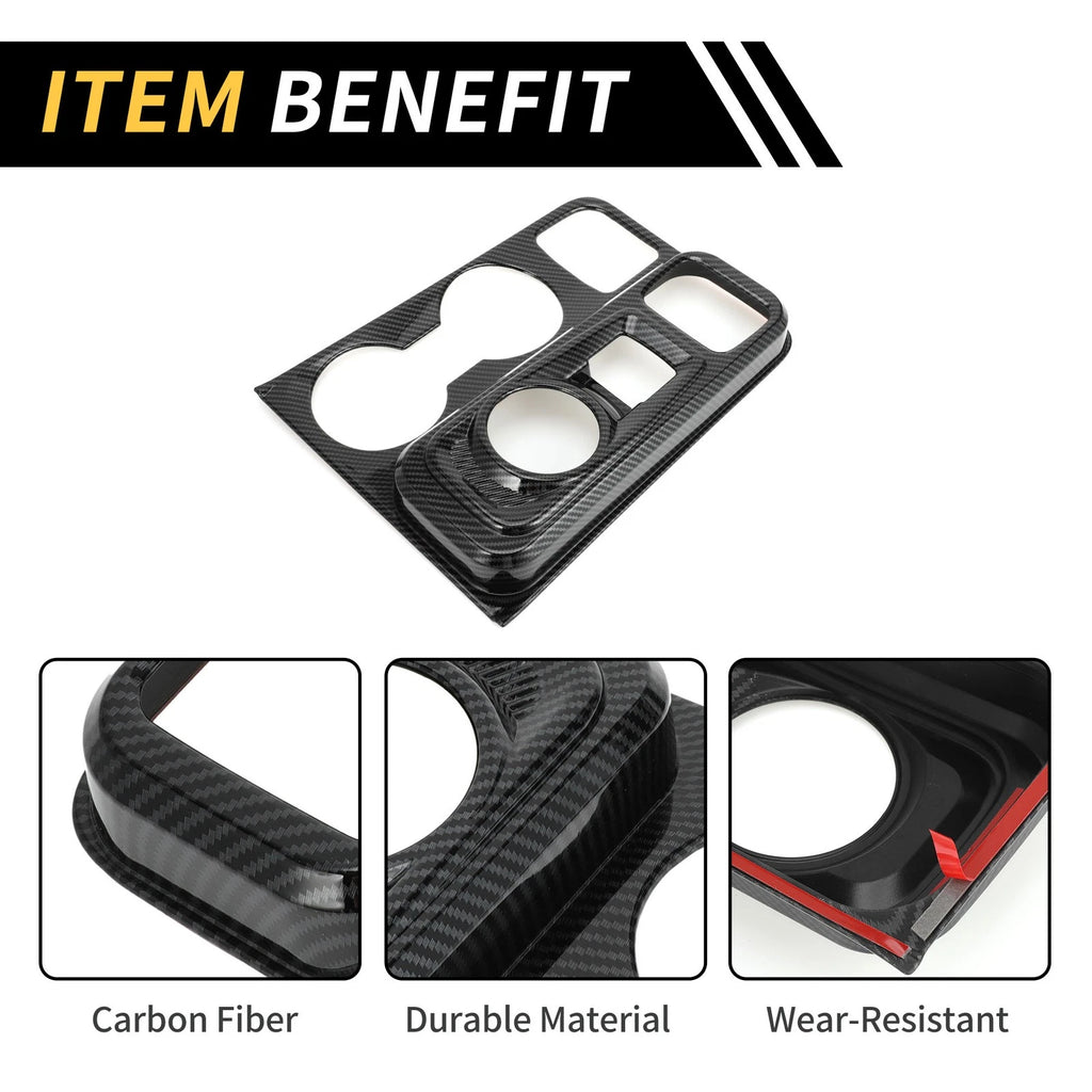 Carbon Fiber Gear Shift Frame Panel Cover Trim for Ford Maverick (2022–2024)