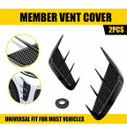 2X Gloss Black Rear Bumper Side Wing Vent Cover Trim Universal
