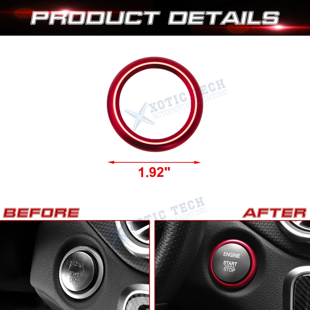 Red Engine Start Button Surround Ring Decor Trim for Mercedes CLA GLA (2013-2019)