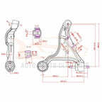 10pcs Front Suspension Control Arm Kit for Volvo S60 V70 (2001-2007)