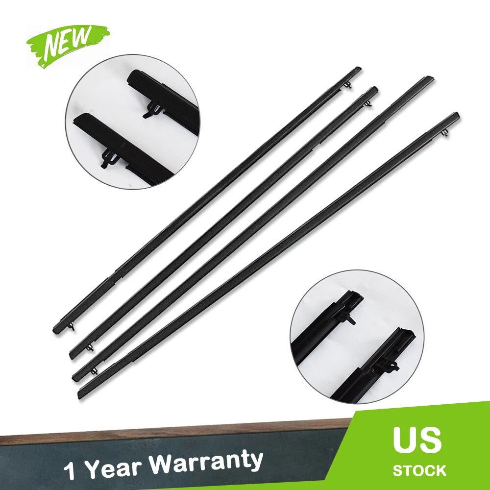 Set of 4 Window Moulding Trim Weather Strips for Honda Civic (2006–2011)