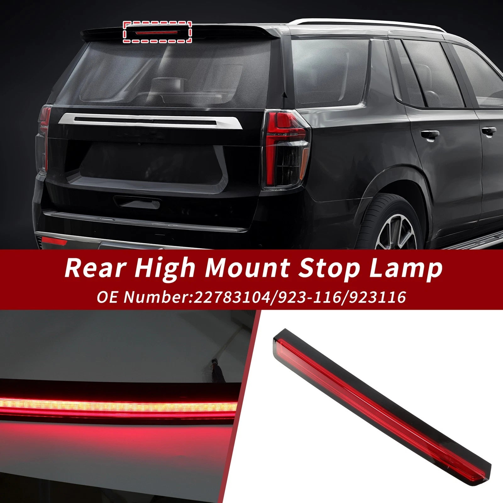 LED Third Brake Light Lamp for Chevy Tahoe Suburban (No. 22783104)