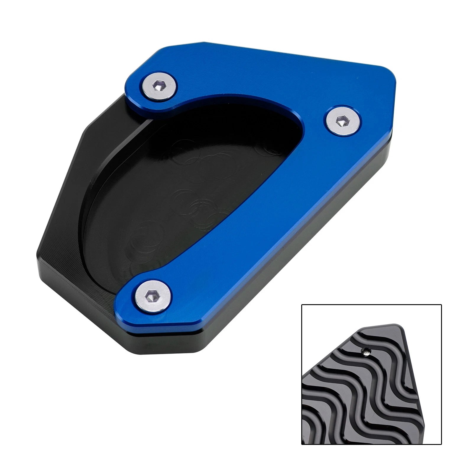 Kickstand Enlarger Plate Pad for Suzuki V-Strom 650 DL650 XT (2011–2024) Blue
