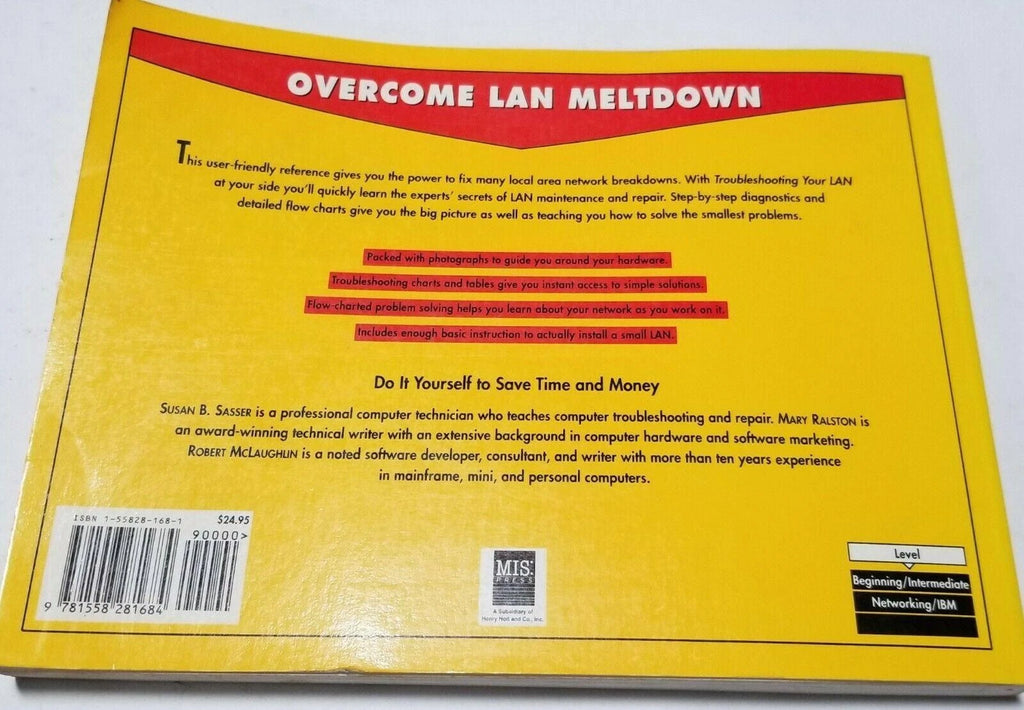 Troubleshooting Your LAN Book by Susan Sasser (1995)