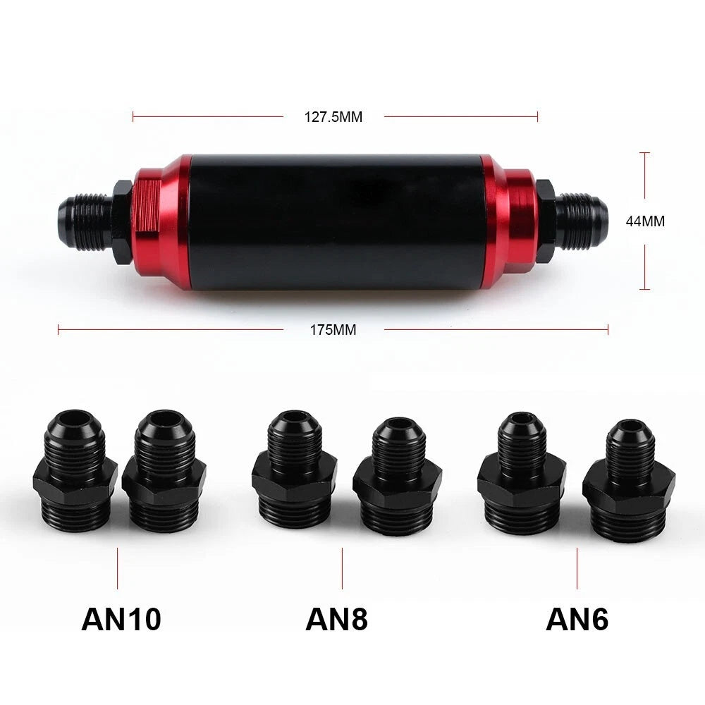 Inline Fuel Filter for Universal Applications (AN6, AN8, AN10)