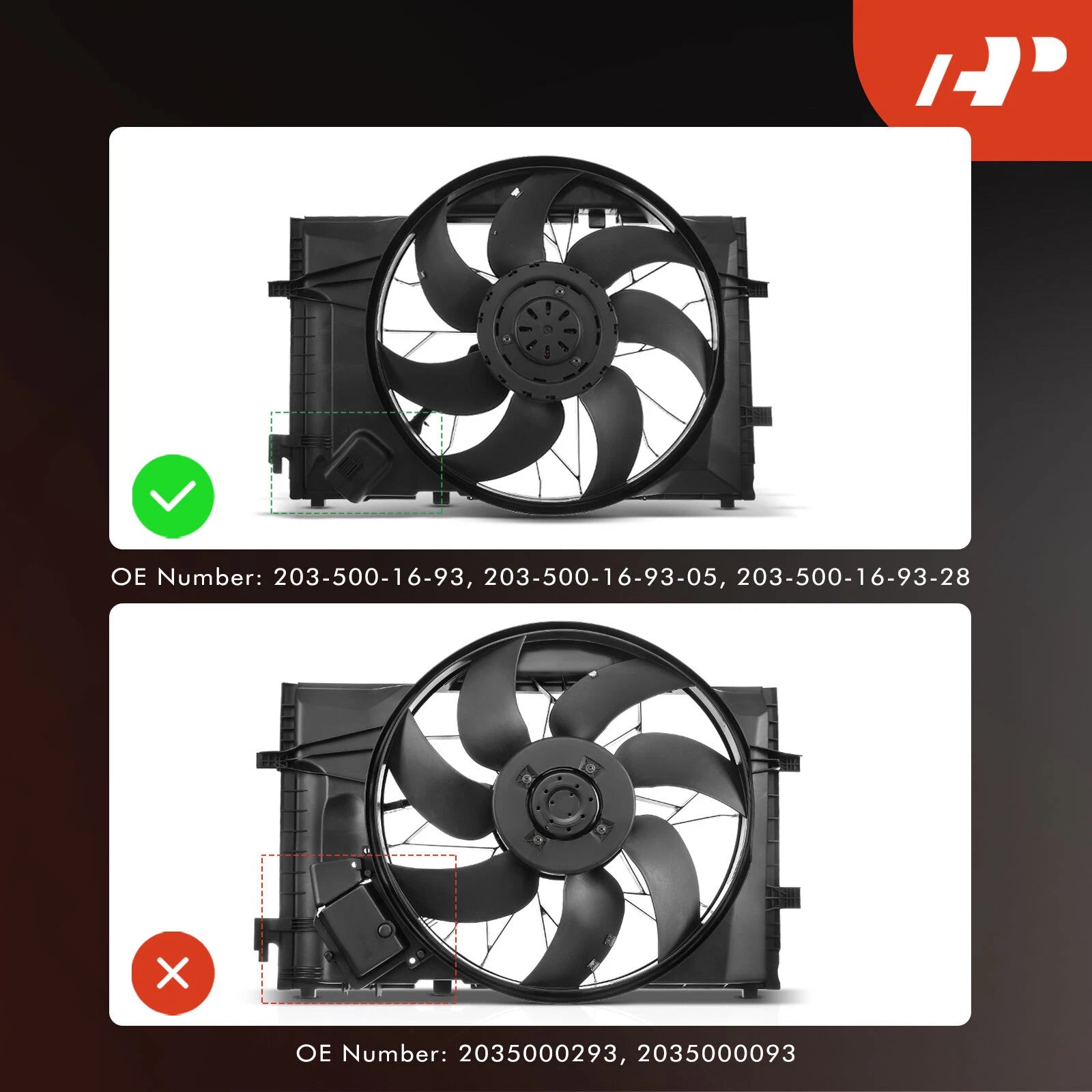 Cooling Fan Assembly with Shroud for Mercedes-Benz C-Class (2001–2007)