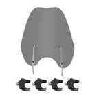 Smoke Windshield & Bracket & 49mm Clamps for Harley Dyna Softail
