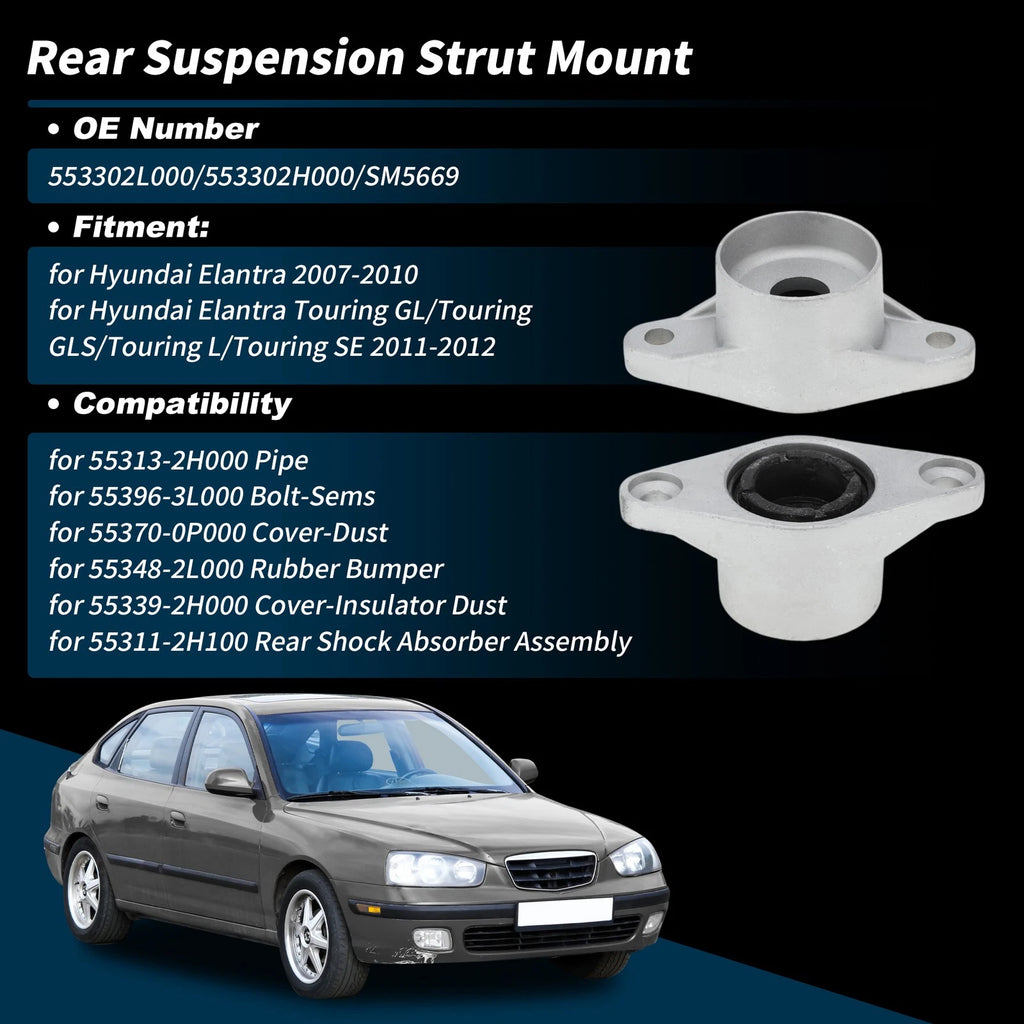 Rear Suspension Strut Mount Bearing No.553302L000 for Hyundai Elantra (2007–2012)