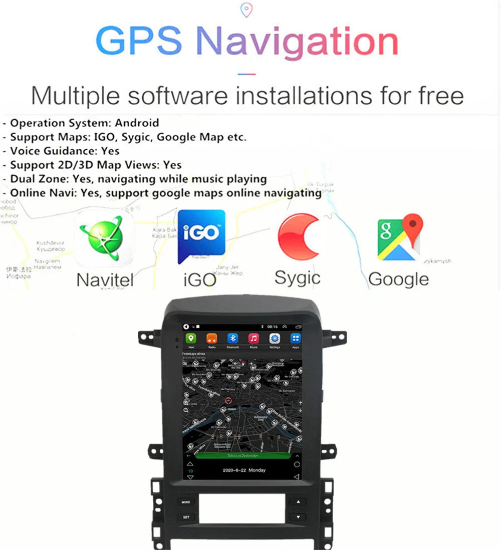 9.7" Carplay Stereo Radio GPS Nav Head Unit for 2006-2010 Chevrolet Captiva