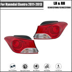 Set of 2 Halogen Tail Lights for Hyundai Elantra (2011â2013) Outer Black