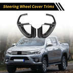 Set of 2 Carbon Fiber Steering Wheel Cover Trims for Toyota Tundra (2022–2024)